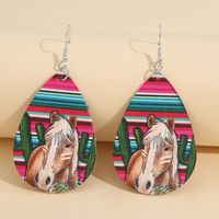 Fashion Water Droplets Pu Leather Women's Earrings 1 Pair main image 5