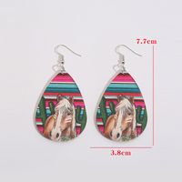 Fashion Water Droplets Pu Leather Women's Earrings 1 Pair main image 2