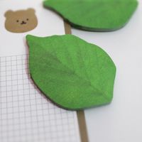 Cute Simulation Leaves Original Pulp Self-adhesive Sticky Notes 50 Sheets sku image 1