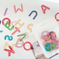 Color Letter Special-shaped Creative Student Simple Paper Clip main image 1