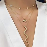 Retro Snake Rhinestones Alloy Wholesale Necklace main image 5