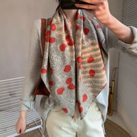 Elegant Flower Satin Printing Silk Scarves sku image 17