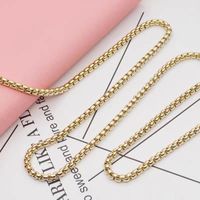 Metal Solid Color Chain Bag Accessories sku image 1