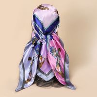 Elegant Horse Satin Printing Silk Scarves sku image 2