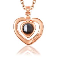 New Copper Creative 100 Languages I Love You Pendant Without Chain sku image 2