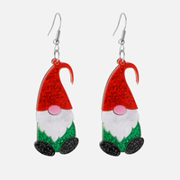 1 Pair Cute Santa Claus Irregular Arylic Drop Earrings main image 3