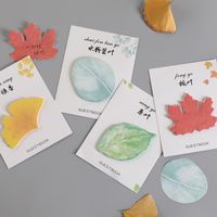 Small Fresh Creative Student Message Simulation Leaf Sticky Note main image 1