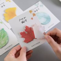 Small Fresh Creative Student Message Simulation Leaf Sticky Note main image 3