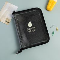 Ins Style Simple Transparent Pvc Soft Shell A5a6 Loose-leaf Zipper Bag Edge Hand Book sku image 6