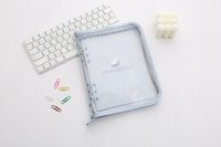 Ins Style Simple Transparent Pvc Soft Shell A5a6 Loose-leaf Zipper Bag Edge Hand Book sku image 24