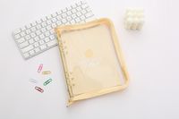 Ins Style Simple Transparent Pvc Soft Shell A5a6 Loose-leaf Zipper Bag Edge Hand Book sku image 23