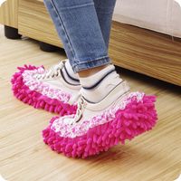 Factory Chenille Loafer Mop Shoe Cover Cleaning Floor Removable And Washable Ground Slippers Mop Shoes Single Price main image 4