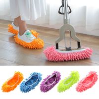 Factory Chenille Loafer Mop Shoe Cover Cleaning Floor Removable And Washable Ground Slippers Mop Shoes Single Price main image 1