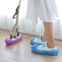 Factory Chenille Loafer Mop Shoe Cover Cleaning Floor Removable And Washable Ground Slippers Mop Shoes Single Price main image 3
