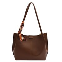 Women's Large All Seasons Pu Leather Solid Color Fashion Square Magnetic Buckle Tote Bag sku image 2
