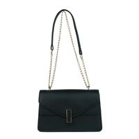 Women's Small Pu Leather Solid Color Streetwear Square Lock Clasp Crossbody Bag sku image 1