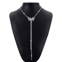 Moda Mariposa Aleación Enchapado Diamantes De Imitación Mujeres Collar Colgante sku image 2