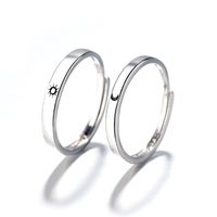 Simple Style Sun Moon Copper Plating Rings 1 Piece main image 2
