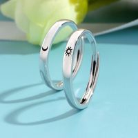Simple Style Sun Moon Copper Plating Rings 1 Piece sku image 1