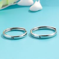 Simple Style Sun Moon Copper Plating Rings 1 Piece main image 3
