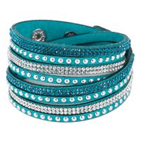 Mode Couleur Unie Flanelle Incruster Pierres Précieuses Artificielles Femmes Bracelets 1 Pièce sku image 9