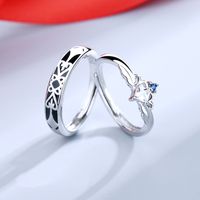 Simple Style Crown Copper Inlay Artificial Gemstones Rings 1 Piece main image 3