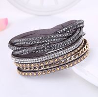 Ethnic Style Solid Color Flannel Inlay Artificial Gemstones Women's Bracelets 1 Piece main image 4