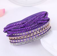 Ethnic Style Solid Color Flannel Inlay Artificial Gemstones Women's Bracelets 1 Piece sku image 2