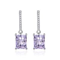 Fashion Square Copper Plating Inlay Zircon Drop Earrings 1 Pair main image 4