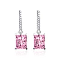 Fashion Square Copper Plating Inlay Zircon Drop Earrings 1 Pair sku image 3