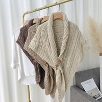 Women's Elegant Solid Color Knit Knitted Shawls main image 1