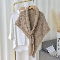 Women's Elegant Solid Color Knit Knitted Shawls main image 4