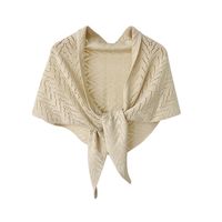 Women's Sweet Solid Color Knit Hollow Out Shawls main image 5