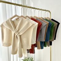 Women's Sweet Solid Color Knit Knitted Shawls main image 1