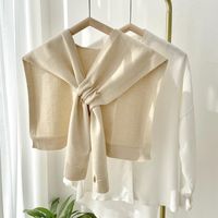 Women's Sweet Solid Color Knit Knitted Shawls sku image 7