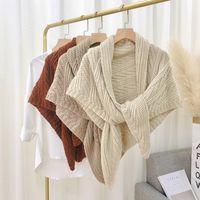 Women's Elegant Solid Color Knit Knitted Shawls main image 2