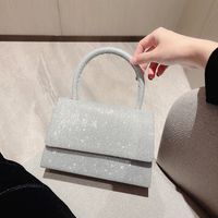 Women's Pu Leather Solid Color Fashion Sequins Square Magnetic Buckle Handbag main image 5