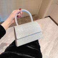 Women's Pu Leather Solid Color Fashion Sequins Square Magnetic Buckle Handbag main image 1