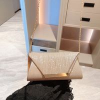 Fabric Solid Color Sequins Square Evening Bags main image 2