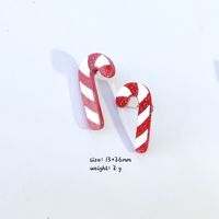 Cartoon Style Christmas Hat Christmas Socks Wood Women's Ear Studs 1 Pair main image 5