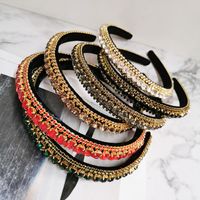Women's Baroque Style Solid Color Rhinestone Inlay Hair Band main image 1