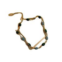 Retro Geometric Copper Inlay Resin Women's Bracelets main image 5