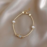 Fashion Heart Shape Alloy Plating Inlay Opal Women's Bracelets 1 Piece sku image 3