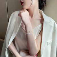 Fashion Heart Shape Alloy Plating Inlay Opal Women's Bracelets 1 Piece main image 2