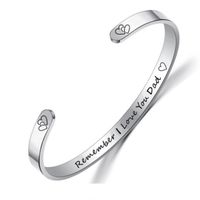 Fashion Letter Titanium Steel Plating Bangle 1 Piece main image 3