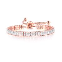 Glam Rectangle Copper Plating Zircon Bracelets main image 3