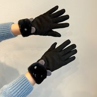 Women's Fashion Printing Chemical Fiber Blend Gloves 1 Pair sku image 1