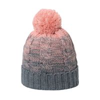 Women's Fashion Color Block Pom Poms Eaveless Wool Cap main image 3