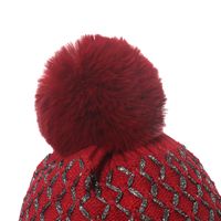 Women's Fashion Solid Color Pom Poms Eaveless Wool Cap main image 5