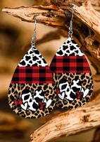 Fashion Water Droplets Pu Leather Sequins Women's Earrings 1 Pair sku image 4